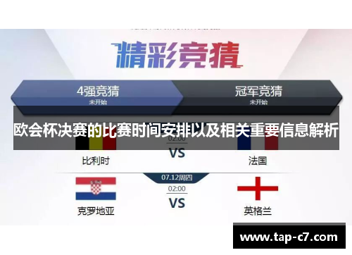 欧会杯决赛的比赛时间安排以及相关重要信息解析 欧会杯决赛的比赛时间安排以及相关重要信息解析